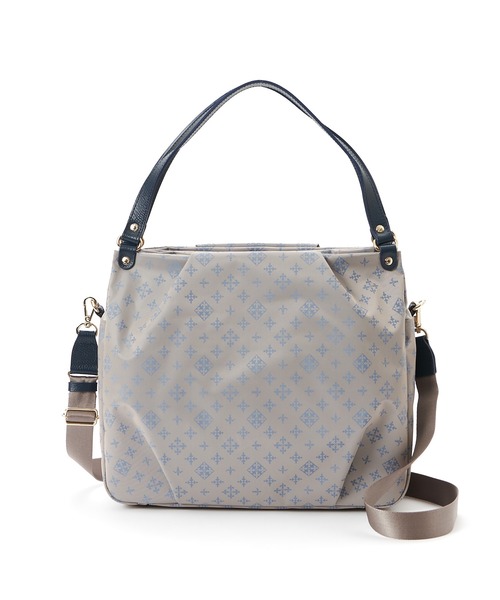 russet(ラシット)の「カラーハンドルボストントートバッグ L (CE-849)(ボストンバッグ・レディース・ライトグレー/ブラウン/グレー系その他/バイオレット/ダークグリーン・FREE)」の2枚目の写真