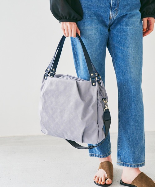 極美品ラシット☆カラーハンドルボストントートバッグ☆フォレストブラウン russet（ラシット）の「カラーハンドルボストントートバッグ L (CE-849