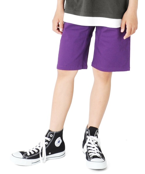 GLAZOS(グラソス)の「ストレッチツイル・スケーターハーフパンツ(その他パンツ・キッズ・イエロー/グリーン/アイボリー/ベージュ/カーキ/パープル/ブラック・140cm/170cm/160cm/130cm/150cm)」の7枚目の写真