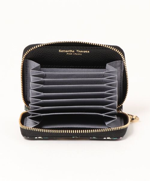 Samantha Thavasa Petit Choice（サマンサタバサ　プチチョイス）の「フラワーブーケデザインジャバラポケットカードケース（名刺入れ・レディース・ブラック/ピンク・FREE）」の6枚目の写真