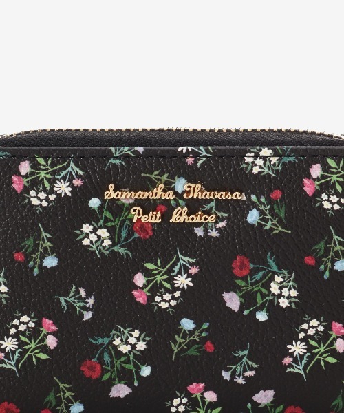 Samantha Thavasa Petit Choice（サマンサタバサ　プチチョイス）の「フラワーブーケデザインジャバラポケットカードケース（名刺入れ・レディース・ブラック/ピンク・FREE）」の11枚目の写真