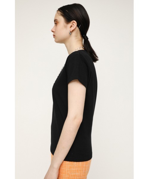 SLY（スライ）の「LOGO COMPACT T/SH ロゴコンパクト Tシャツ（Tシャツ/カットソー・レディース・ブラック/ホワイト/オレンジ・FREE）」の15枚目の写真