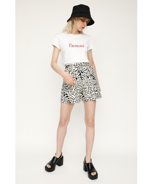 SLY（スライ）の「LOGO COMPACT T/SH ロゴコンパクト Tシャツ（Tシャツ/カットソー・レディース・ブラック/ホワイト/オレンジ・FREE）」の5枚目の写真