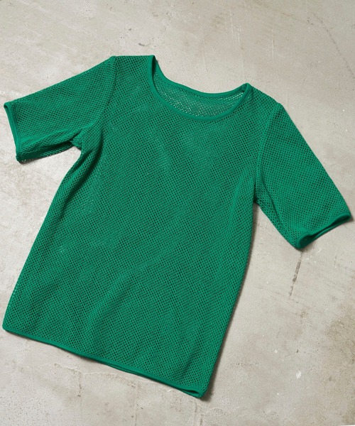 MAISON SPECIAL メッシュ長袖Tシャツ 90 緑 MAISON SPECIAL メッシュ長袖Tシャツ 90 緑