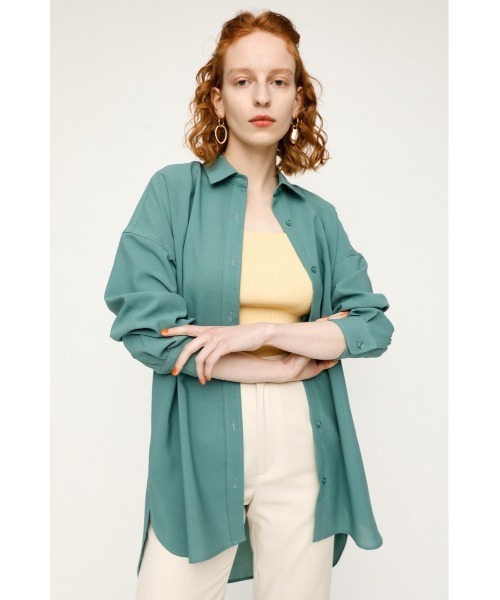 SLY(スライ)の「LOOSE OVER WASHER SH ルーズ オーバー シャツ(シャツ/ブラウス・レディース・グリーン/ベージュ/ブラック/アイボリー・FREE)」の4枚目の写真