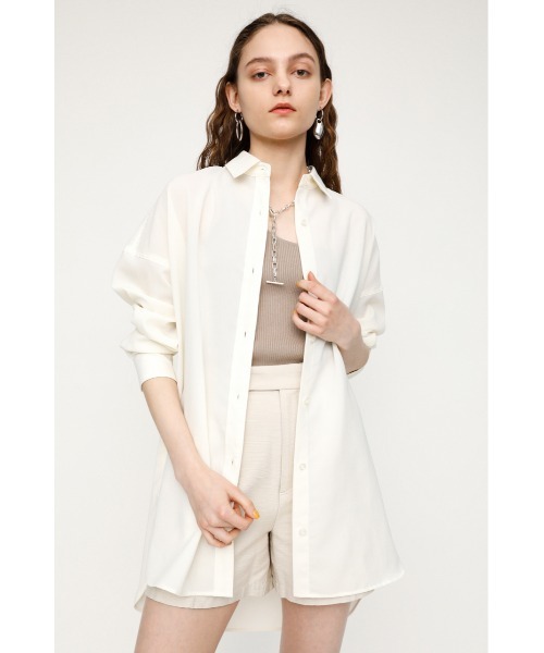 SLY(スライ)の「LOOSE OVER WASHER SH ルーズ オーバー シャツ(シャツ/ブラウス・レディース・グリーン/ベージュ/ブラック/アイボリー・FREE)」の2枚目の写真