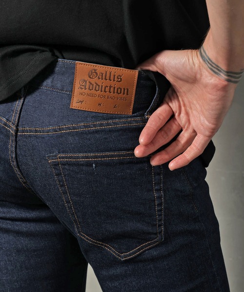 GALLIS ADDICTION(ガリスアディクション)の「GA SLIM STRAIGHT JEANS(デニムパンツ・メンズ・ブラック/インディゴブルー・S/M/L)」の7枚目の写真