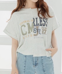 Mysa&Liina | リメイク風カレッジショートTシャツ(Tシャツ/カットソー)