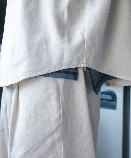 epnok（エプノック）の「リネンルーズシャツ（シャツ/ブラウス・メンズ・ダークブラウン/オフホワイト・MEDIUM/SMALL/LARGE）」の18枚目の写真