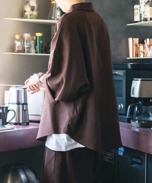 epnok（エプノック）の「リネンルーズシャツ（シャツ/ブラウス・メンズ・ダークブラウン/オフホワイト・MEDIUM/SMALL/LARGE）」の22枚目の写真