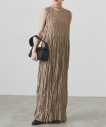 Aunt Marie's | ワッシャーノースリーブロングワンピース(ワンピース)