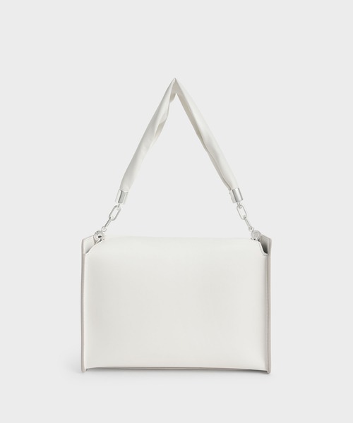 CHARLES & KEITH(チャールズ & キース)の「スローチー トップハンドルバッグ / Slouchy Top Handle Bag(ハンドバッグ・レディース・ホワイト/ネイビー/ベビーピンク・M)」の2枚目の写真