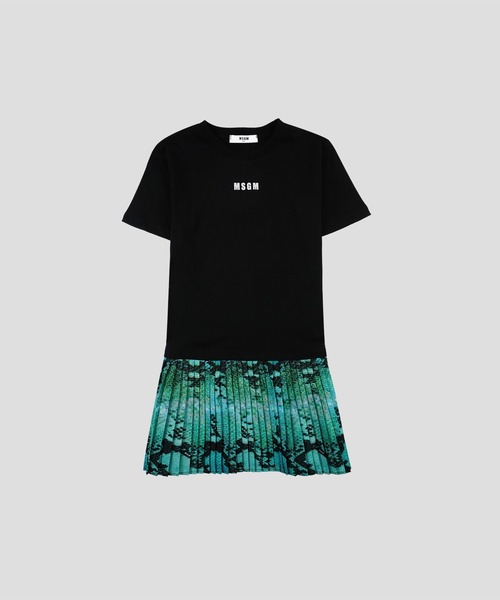 セール】プリーツMIXワンピース(チュニック)|MSGM KIDS(エムエス セール】プリーツMIXワンピース(チュニック)|MSGM KIDS(エムエス