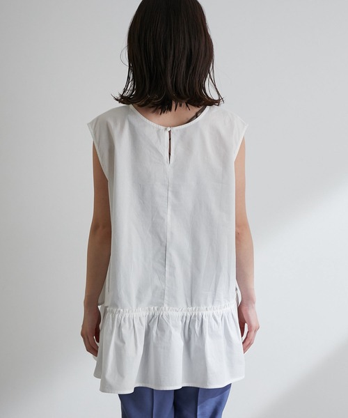 【WEB限定】コットン変形ティアードブラウス
