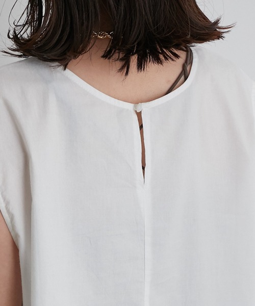 【WEB限定】コットン変形ティアードブラウス