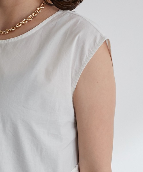 【WEB限定】コットン変形ティアードブラウス