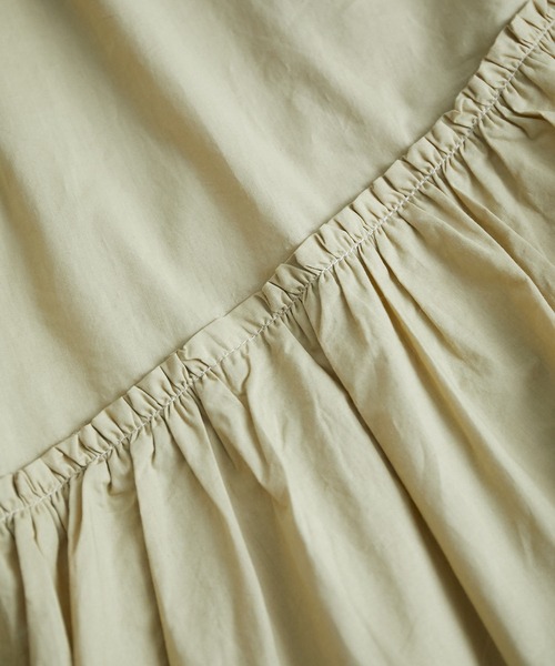 【WEB限定】コットン変形ティアードブラウス