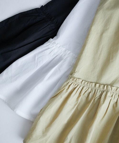 【WEB限定】コットン変形ティアードブラウス