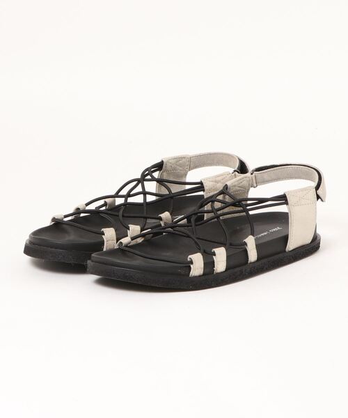 yuko imanishi+ ユウコ イマニシ バックストラップ サンダル 黒 40%OFF】yuko imanishi+ ユウコイマニシプラス レザー バック