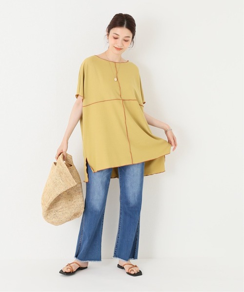 Simplicite（サンプリシテ）の「メロービッグカットソー◆（Tシャツ/カットソー・レディース・ブラック/グリーン/アイボリー・FREE）」の19枚目の写真