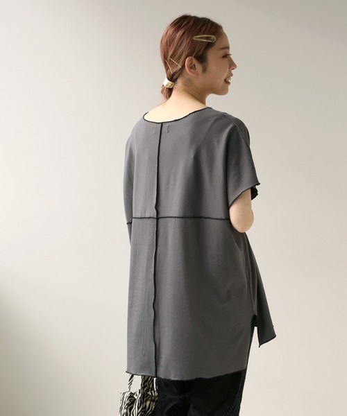 Simplicite（サンプリシテ）の「メロービッグカットソー◆（Tシャツ/カットソー・レディース・ブラック/グリーン/アイボリー・FREE）」の8枚目の写真