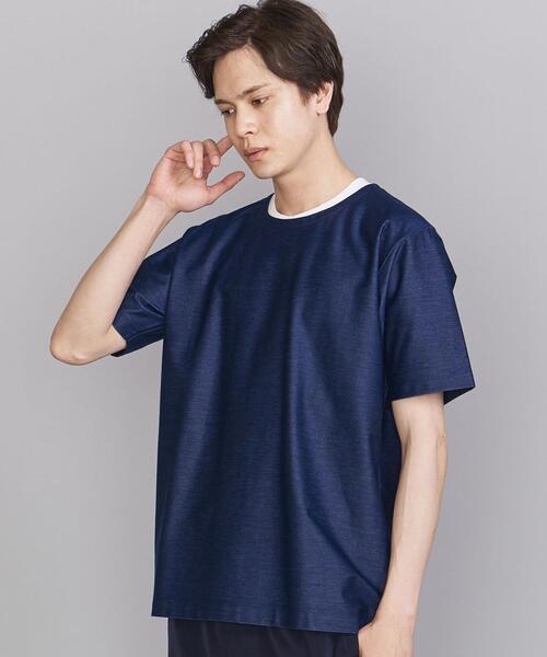 BEAUTY&YOUTH UNITED ARROWS（ビューティーアンドユースユナイテッドアローズ）の「BY FAKE レイヤード ツイル Tシャツ（Tシャツ/カットソー・メンズ・ライトグレー/ネイビー/ブラック・SMALL/MEDIUM/LARGE/X-LARGE）」の3枚目の写真