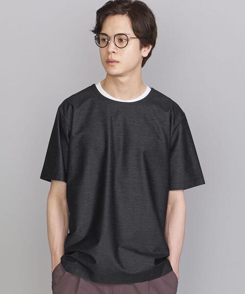 BEAUTY&YOUTH UNITED ARROWS（ビューティーアンドユースユナイテッドアローズ）の「BY FAKE レイヤード ツイル Tシャツ（Tシャツ/カットソー・メンズ・ライトグレー/ネイビー/ブラック・SMALL/MEDIUM/LARGE/X-LARGE）」の2枚目の写真