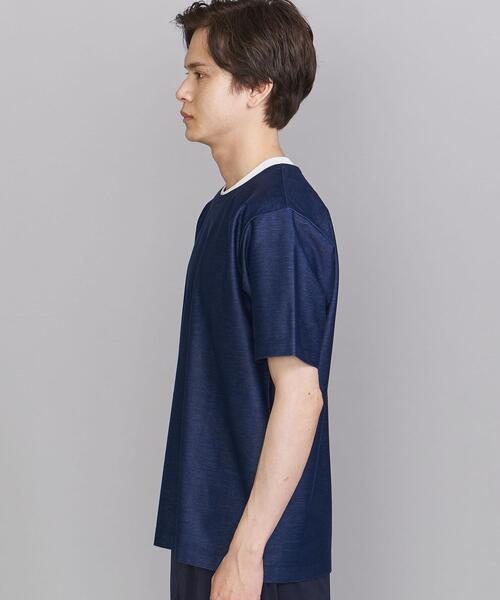 BEAUTY&YOUTH UNITED ARROWS（ビューティーアンドユースユナイテッドアローズ）の「BY FAKE レイヤード ツイル Tシャツ（Tシャツ/カットソー・メンズ・ライトグレー/ネイビー/ブラック・SMALL/MEDIUM/LARGE/X-LARGE）」の5枚目の写真