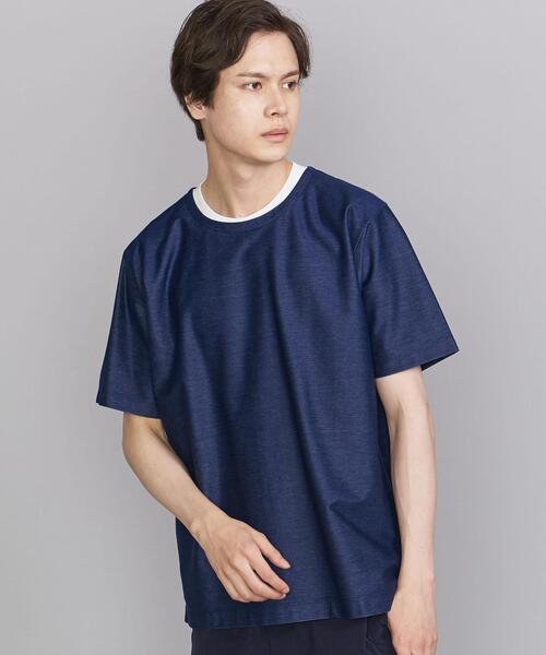 BEAUTY&YOUTH UNITED ARROWS（ビューティーアンドユースユナイテッドアローズ）の「BY FAKE レイヤード ツイル Tシャツ（Tシャツ/カットソー・メンズ・ライトグレー/ネイビー/ブラック・SMALL/MEDIUM/LARGE/X-LARGE）」の7枚目の写真