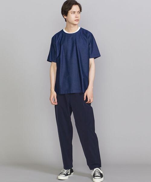 BEAUTY&YOUTH UNITED ARROWS（ビューティーアンドユースユナイテッドアローズ）の「BY FAKE レイヤード ツイル Tシャツ（Tシャツ/カットソー・メンズ・ライトグレー/ネイビー/ブラック・SMALL/MEDIUM/LARGE/X-LARGE）」の8枚目の写真