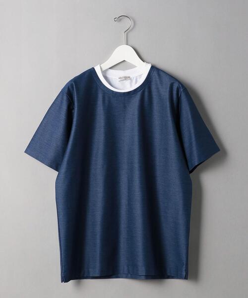 BEAUTY&YOUTH UNITED ARROWS（ビューティーアンドユースユナイテッドアローズ）の「BY FAKE レイヤード ツイル Tシャツ（Tシャツ/カットソー・メンズ・ライトグレー/ネイビー/ブラック・SMALL/MEDIUM/LARGE/X-LARGE）」の12枚目の写真