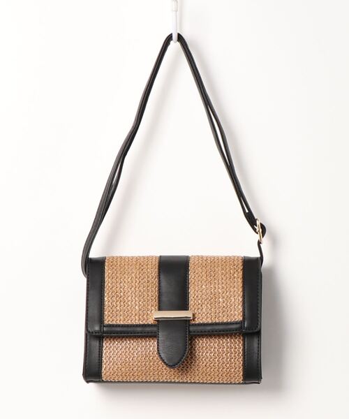 Te chichi TERRASSE（テチチテラス）の「雑材スクエアショルダーバッグ（ショルダーバッグ・レディース・ブラウン/ブラック・ﾌﾘ-）」の2枚目の写真