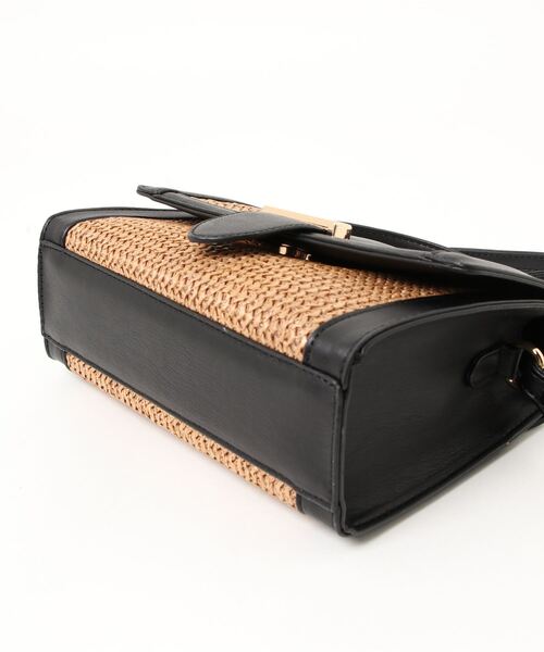 Te chichi TERRASSE（テチチテラス）の「雑材スクエアショルダーバッグ（ショルダーバッグ・レディース・ブラウン/ブラック・ﾌﾘ-）」の6枚目の写真