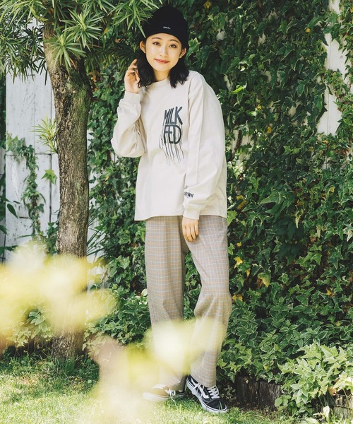 MILKFED.（ミルクフェド）の「LOGO BASIC KNIT CAP（ニットキャップ/ビーニー・レディース・ライトパープル/レッド/ベージュ/ブラック/グレー・ONE SIZE）」の12枚目の写真