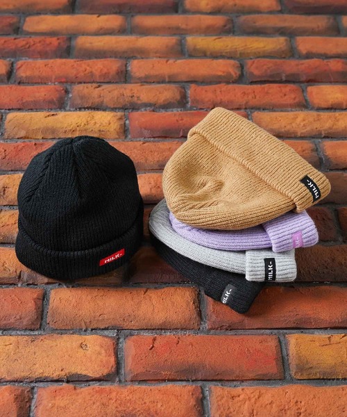 MILKFED.（ミルクフェド）の「LOGO BASIC KNIT CAP（ニットキャップ/ビーニー・レディース・ライトパープル/レッド/ベージュ/ブラック/グレー・ONE SIZE）」の15枚目の写真