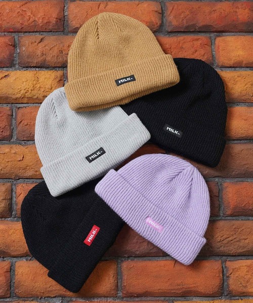 MILKFED.（ミルクフェド）の「LOGO BASIC KNIT CAP（ニットキャップ/ビーニー・レディース・ライトパープル/レッド/ベージュ/ブラック/グレー・ONE SIZE）」の13枚目の写真