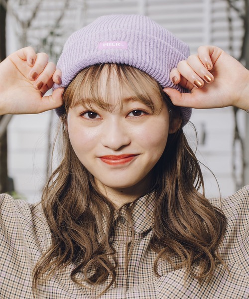 MILKFED.（ミルクフェド）の「LOGO BASIC KNIT CAP（ニットキャップ/ビーニー・レディース・ライトパープル/レッド/ベージュ/ブラック/グレー・ONE SIZE）」の22枚目の写真