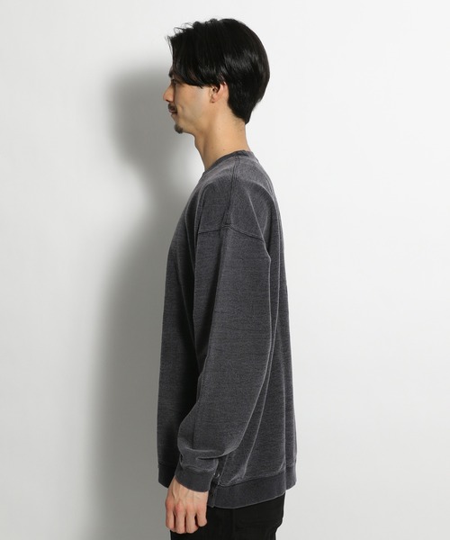 niko and...（ニコアンド）の「[niko and ...JEANS 2021AW]デニム裏毛スリットプルオーバー（スウェット・メンズ・ブラック/ブルー・MEDIUM/LARGE）」の17枚目の写真