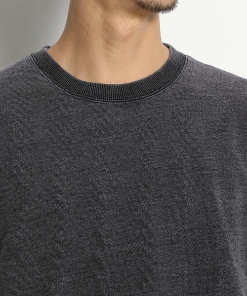 niko and...（ニコアンド）の「[niko and ...JEANS 2021AW]デニム裏毛スリットプルオーバー（スウェット・メンズ・ブラック/ブルー・MEDIUM/LARGE）」の4枚目の写真