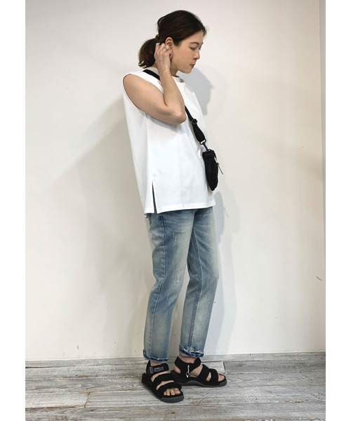 Grand PARK（グランドパーク）の「スリットノースリTシャツ（Tシャツ/カットソー・レディース・ホワイト・FREE）」の20枚目の写真