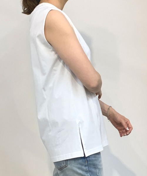 Grand PARK（グランドパーク）の「スリットノースリTシャツ（Tシャツ/カットソー・レディース・ホワイト・FREE）」の13枚目の写真