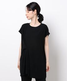 AMERICAN HOLIC | 針抜きメッシュフロントタックカットチュニック(Tシャツ/カットソー)