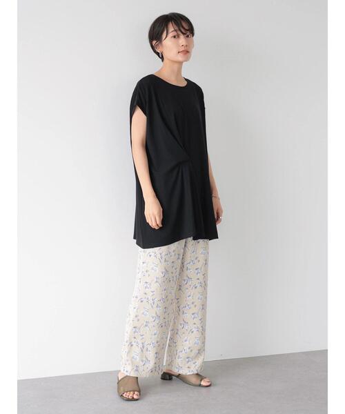 AMERICAN HOLIC（アメリカンホリック）の「針抜きメッシュフロントタックカットチュニック（Tシャツ/カットソー・レディース・カーキ/ライトグレー/ブラック・FREE）」の9枚目の写真