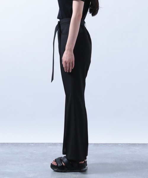 HARE（ハレ）の「リネンライクフレアパンツ(HARE)（スラックス・レディース・ブラック/テラコッタ・S/M）」の10枚目の写真