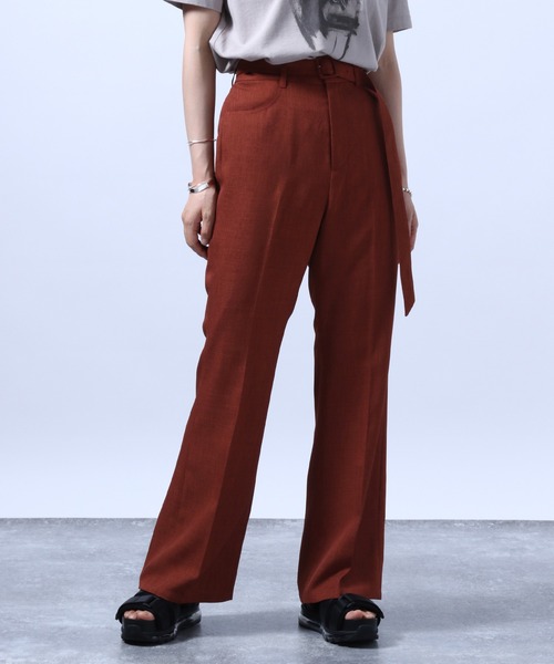 HARE（ハレ）の「リネンライクフレアパンツ(HARE)（スラックス・レディース・ブラック/テラコッタ・S/M）」の19枚目の写真