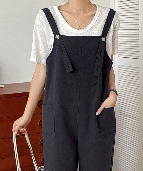 fd style（エフディ スタイル）の「[FD]ポケットサスペンダーパンツ（サロペット/オーバーオール・レディース・カーキ/ライトイエロー・FREE）」の8枚目の写真