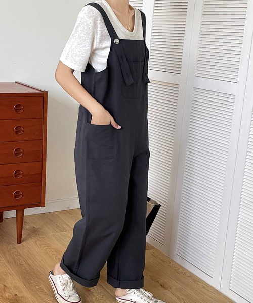 fd style（エフディ スタイル）の「[FD]ポケットサスペンダーパンツ（サロペット/オーバーオール・レディース・カーキ/ライトイエロー・FREE）」の3枚目の写真