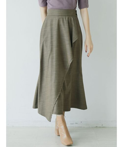 LAGUNAMOON（ラグナムーン）の「ラッフルマーメイドスカート（スカート・レディース・ブラウン/オレンジ/アイボリー・SMALL/MEDIUM）」の3枚目の写真