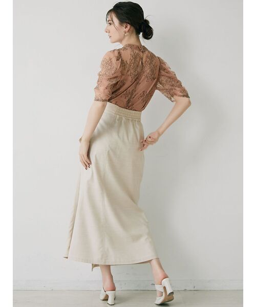 LAGUNAMOON（ラグナムーン）の「ラッフルマーメイドスカート（スカート・レディース・ブラウン/オレンジ/アイボリー・SMALL/MEDIUM）」の11枚目の写真