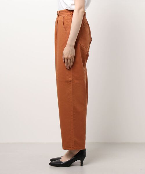 Samansa Mos2（サマンサ モスモス）の「綿ツイルストレートパンツ（その他パンツ・レディース・ベージュ/オレンジ/ブルー/チャコール/キナリ・ﾌﾘ-）」の6枚目の写真